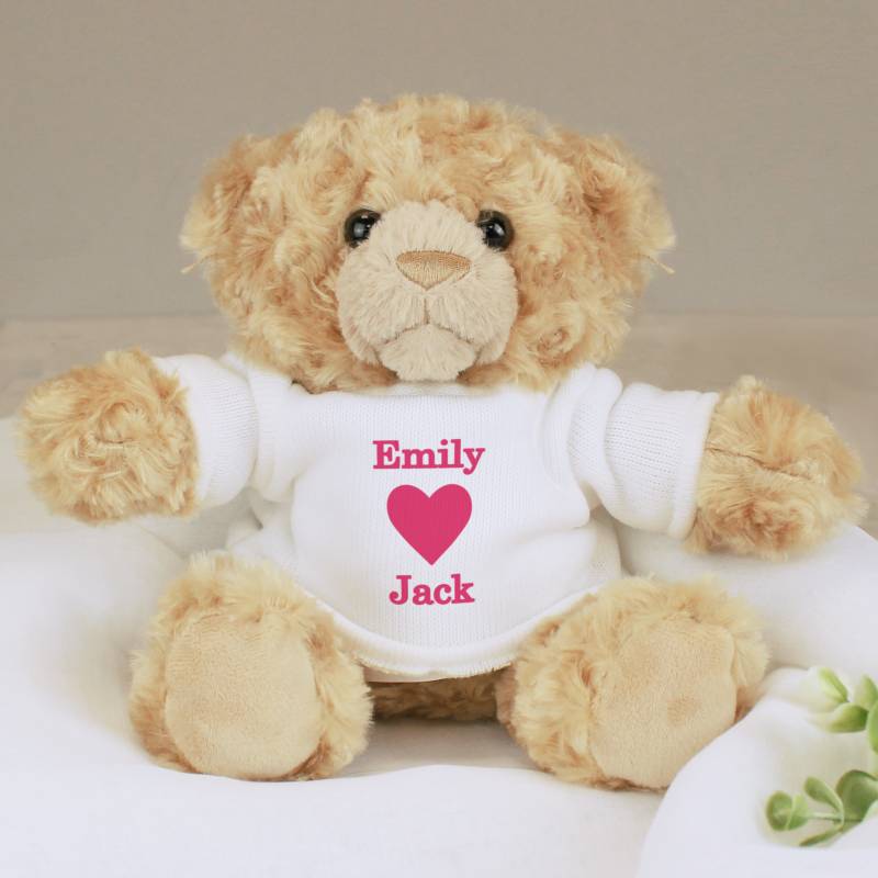 Personalised Love Heart Jumper Bear