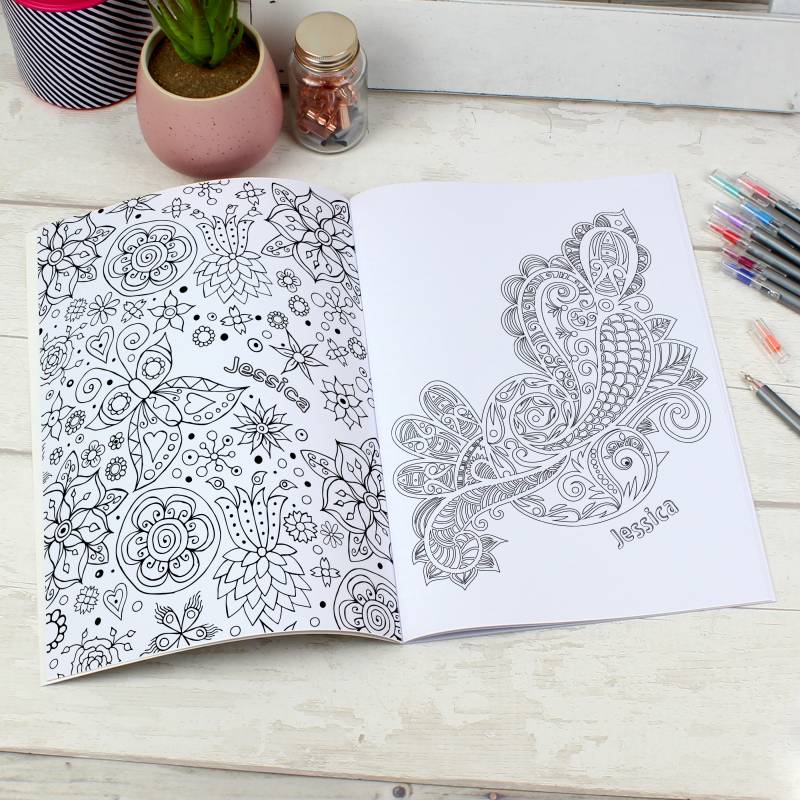 Personalised Botanical Colouring Book